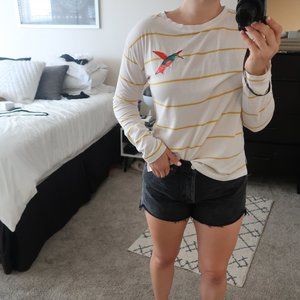 Hummingbird striped long sleeved tee